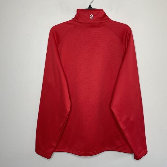 IZOD Mens Full-Zip Track Jacket EUC Sz L Red Perform-X Zip-Pockets - Picture 6 of 9